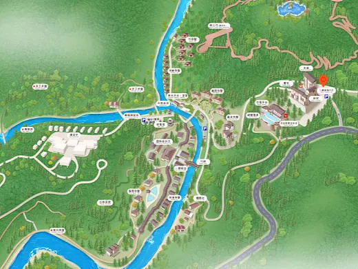 洛扎结合景区手绘地图智慧导览和720全景技术，可以让景区更加“动”起来，为游客提供更加身临其境的导览体验。